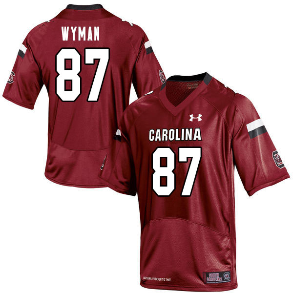 Men #87 Mike Wyman South Carolina Gamecocks College Football Jerseys Sale-Garnet